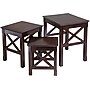 Winsome Xola 22.13" x 21.1" x 17.32" Composite Wood Nesting Table, Cappuccino, 3 Pieces~#|#~s0730598_sc7