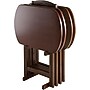 Winsome 25 3/4" x 23 3/4" x 15 3/4" MDF Top/ Wood 5-Piece Oversize Oblong TV Table Set, Antique Walnut~#|#~s0731148_sc7