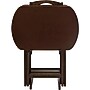 Winsome 25 3/4" x 23 3/4" x 15 3/4" MDF Top/ Wood 5-Piece Oversize Oblong TV Table Set, Antique Walnut~#|#~s0731149_sc7