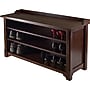 Winsome Dayton Storage Hall Bench With Shelves, Antique Walnut (94841)~#|#~s0731187_sc7