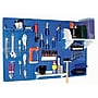 Wall Control 4' Metal Pegboard Standard Workbench Kit, Blue Tool Board and White Accessories~#|#~s0734139_sc7