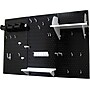 Wall Control 4' Metal Pegboard Standard Workbench Kit, Black Tool Board and White Accessories~#|#~s0734140_sc7