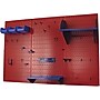 Wall Control 4' Metal Pegboard Standard Workbench Kit, Red Tool Board and Blue Accessories~#|#~s0734174_sc7