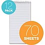 TOPS® Reporter's Wirebound Notebook, 4" x 8", Gregg Ruling, 70 sheets, 12/Pack~#|#~s0748092_sc7