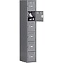 Tennsco Six Tier Box Locker without Legs, Single Unit, 6 Lockers, Medium Grey, 72"H x 12"W x 12"D~#|#~s0783174_sc7