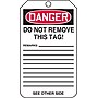 Accuform 5 3/4" x 3 1/4" PF-Cardstock Safety Tag "DANGER DO NOT ENTER", Red/Black On White, 25/Pack (MDT187CTP)~#|#~s0784649_sc7