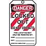 Accuform 5 3/4" x 3 1/4" RP-Plastic Lockout Tag "DANGER..NOT OPERATE", Red/Black On White, 25/Pack (MLT407PTP)~#|#~s0784698_sc7