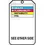 Accuform 5 3/4" x 3 1/4" PF-Cardstock Self-Laminating Tags "HMCIS..", Black On White, 25/Pack (THS601CTP)~#|#~s0784777_sc7