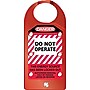 Accuform STOPOUT 6.75" x 3.125" Aluminum Hasp "DANGER DO NOT..", White/Black On Red (KDH641)~#|#~s0789008_sc7