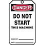 Accuform 5.75" x 3.25" PF-Cardstock Safety Tag "DANGER..THIS MACHINE", Red/Black On White, 25/Pack (MDT225CTP)~#|#~s0791918_sc7
