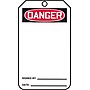 Accuform 5 3/4" x 3 1/4" Cardstock Blank Front & Back Tags "DANGER..", Red/Black On White, 25/Pack (MDT260CTP)~#|#~s0791921_sc7