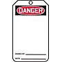 Accuform 5 3/4" x 3 1/4" Cardstock Blank Front & Back Tags "DANGER..", Red/Black On White, 25/Pack (MDT260CTP)~#|#~s0791922_sc7