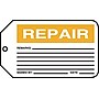 Accuform 5 3/4" x 3 1/4" RP-Plastic Production Tags "REPAIR", Orange/Black On White, 25/Pack (MMT315PTP)~#|#~s0791936_sc7