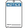 Accuform 5 3/4" x 3 1/4" PF-Cardstock Blank Safety Tags "Notice", Black/Blue On White, 25/Pack (MNT101CTP)~#|#~s0791937_sc7
