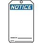 Accuform 5 3/4" x 3 1/4" PF-Cardstock Blank Safety Tags "Notice", Black/Blue On White, 25/Pack (MNT101CTP)~#|#~s0791938_sc7