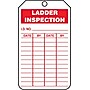 Accuform 5 3/4" x 3 1/4" PF-Cardstock Inspection & Status Tag "LADD..", Red On White, 25/Pack (TRS248CTP)~#|#~s0791943_sc7