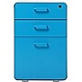 Poppin Stow 3-Drawer Mobile Vertical File Cabinet, Letter/Legal Size, Lockable, 24"H x 15.75"W x 20"D, White and Blue (100429)~#|#~s0809147_sc7