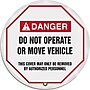 Accuform 24" Vinyl ANSI Steering Wheel Cover "DANGER DO NOT OPERATE..", Black/Red On White (KDD736)~#|#~s0810233_sc7