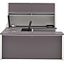 Bestar Connexion Collection 71" U-Shaped Desk with Oversize Pedestal and Hutch, Sandstone/Slate (93863-59)~#|#~s0810483_sc7
