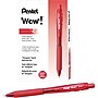 Pentel WOW! Retractable Ballpoint Pens, Medium Point, Red Ink, Dozen (BK440-B)~#|#~s0817270_sc7