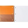 Staples Accel Durable Poly Cover Notebook, 8-1/2" x 11", Wide Ruled, Orange, 12/Pack~#|#~s0818071_sc7