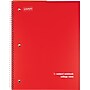 Staples® 1 Subject Poly Notebook, Red, College Ruled, 8" x 10 1/2", 70 Sheets~#|#~s0821606_sc7