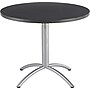 ICEBERG CafeWorks 36" Round Melamine Cafe Table, Graphite/Silver (65628)~#|#~s0831272_sc7
