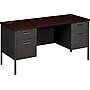 HON Metro Classic Double Credenza, 60"W, Mahogany/Charcoal, 29 1/2"H x 60"W x 24"D~#|#~s0836432_sc7
