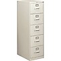 HON 310 Series 5-Drawer Vertical File Cabinet, Legal Size, Lockable, 60"H x 18.25"W x 26.5"D, Light Gray (H315CPQ)~#|#~s0836453_sc7