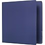 Staples Heavy Duty 2" 3-Ring Non-View Binder With Label Holder, D-Ring, Blue (55379/26419)~#|#~s0839597_sc7