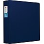 Staples Heavy Duty 2" 3-Ring Non-View Binder With Label Holder, D-Ring, Blue (55379/26419)~#|#~s0851314_sc7