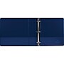 Staples Heavy Duty 2" 3-Ring Non-View Binder With Label Holder, D-Ring, Blue (55379/26419)~#|#~s0851316_sc7