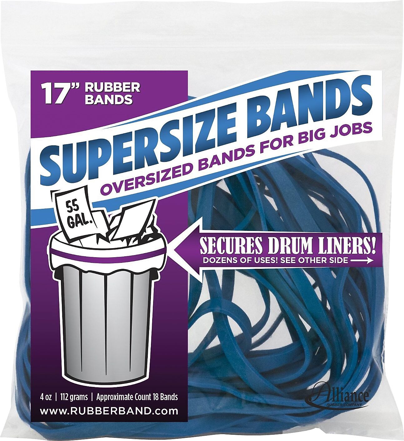24085 Sterling Rubber Bands Rubber Bands, 8, 7/8 X 1/16, 7100...
