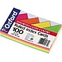 Oxford Ruled Index Cards, 3 x 5, Glow Green/Yellow, Orange/Pink, 100/Pack (40279)~#|#~s0867050_sc7