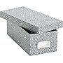 Oxford Reinforced Board Card File with Lift-Off Cover, 3" x 5", 1200-Capacity, Black, 4 1/4"H x 12"W x 5 5/8"D (40588)~#|#~s0867053_sc7
