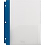 Staples 3-Hole Punched 2-Pocket Portfolio Folder, Frosted Navy (26176)~#|#~s0868421_sc7