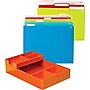 Poppin Stow 2-Drawer Vertical File Cabinet, Letter/Legal Size, Lockable, 25"H x 15.75"W x 20"D, White + Orange (100842)~#|#~s0895668_sc7