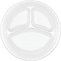 Dart Concorde Foam Plate, 3-Comp, 9" Dia, White, 125/Pk, 4 Packs/Ct (DCC9CPWCR)~#|#~s0909175_sc7
