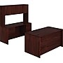 HON 10500 Series Compact Workstation, Desk, Credenza, Hutch, 60"W x 96"D, Mahogany Finish~#|#~s0922136_sc7