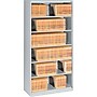 Tennsco Open Fixed Shelf Lateral File, Light Gray, 6-Shelf, 75 1/4"H~#|#~s0924619_sc7