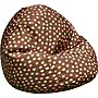 Elite Classic Bean Bag With Dots, Polyester, Brown/Pink, 21 1/2"H x 33"W x 21 1/2"D~#|#~s0929429_sc7