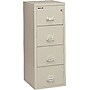 FireKing 4-Drawer Vertical File Cabinet, Legal Size, Lockable, Fire Resistant, 57"H x 21.25"W x 32"D, Parchment (421572PA)~#|#~s0929540_sc7
