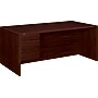 HON 10500 Series 72"W Left Pedestal Desk, Mahogany (H10586LNN)~#|#~m006245114_sc7