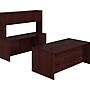 HON 10500 Series Compact Workstation, Desk, Credenza, Hutch, 60"W x 96"D, Mahogany Finish~#|#~s0933227_sc7