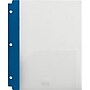 Staples 3-Hole Punched 2-Pocket Portfolio Folder, Frosted Navy (26176)~#|#~s0935392_sc7