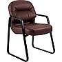 HON® 2090 Pillow-Soft Series Leather Guest Arm Chair, Burgundy, Open Loop Arms (2093SR69T)~#|#~s0938605_sc7