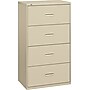 HON 4 Drawers Lateral File Cabinet, Letter/Legal, Putty, 36"W (BSX484LL)~#|#~s0939583_sc7