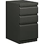 Hon® Brigade® Efficiencies™ 3-Drawer 19 4/8"D Mobile Pedestal File Cabinet; Charcoal, Lttr (33720RS)~#|#~s0941740_sc7