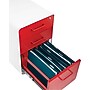Poppin Stow File Cabinet Rolling Fully Loaded 3-Drawer, White + Red (101058)~#|#~s0948582_sc7