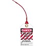 Accuform Loop 'n Lock Tie Tags, DANGER LOCKED OUT DO NOT OPERATE, RP-Plastic, 10/Pack (TAK639)~#|#~s0952197_sc7